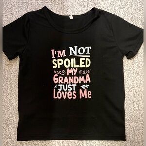 NWOT Toddler Girls “Spoiled” Tee Shirt, Size 4-5Y